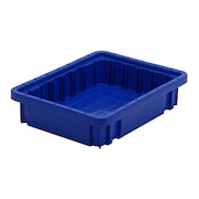 QUANTUM STORAGE SYSTEMS Divider Box, Blue, Polypropylene, 8 1/4 in W, 2 1/2 in H, .38 cu ft Volume Capacity DG91025BL